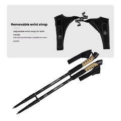 2x Trekking Poles Nordic Walking Hiking Sticks Anti-shock Adjustable Alpenstock