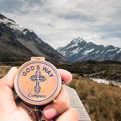 Gods Way Compass, Baptism, Graduation Gift, Boys, Men, Catholic, Inspirational