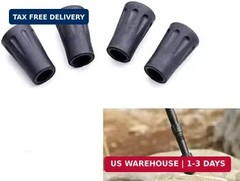 Walking Stick Tips Rubber 4pcs Trekking Pole Tips Replacement- Rubber Feet for H