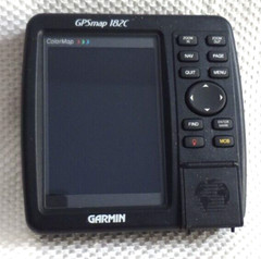 GARMIN GPSMAP 182C MARINE CHART PLOTTER FISHFINDER GPS UNIT w/ POWER KNOBS COVER
