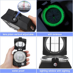 8 Pcs Land Navigation Kit Includes 5 Military Map Markers Lensatic Military Comp