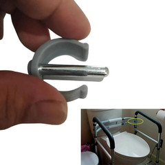 6 Pack Toilet Safety Rails Locking Clips Replacement Toilet Seat Risers Tube Pin