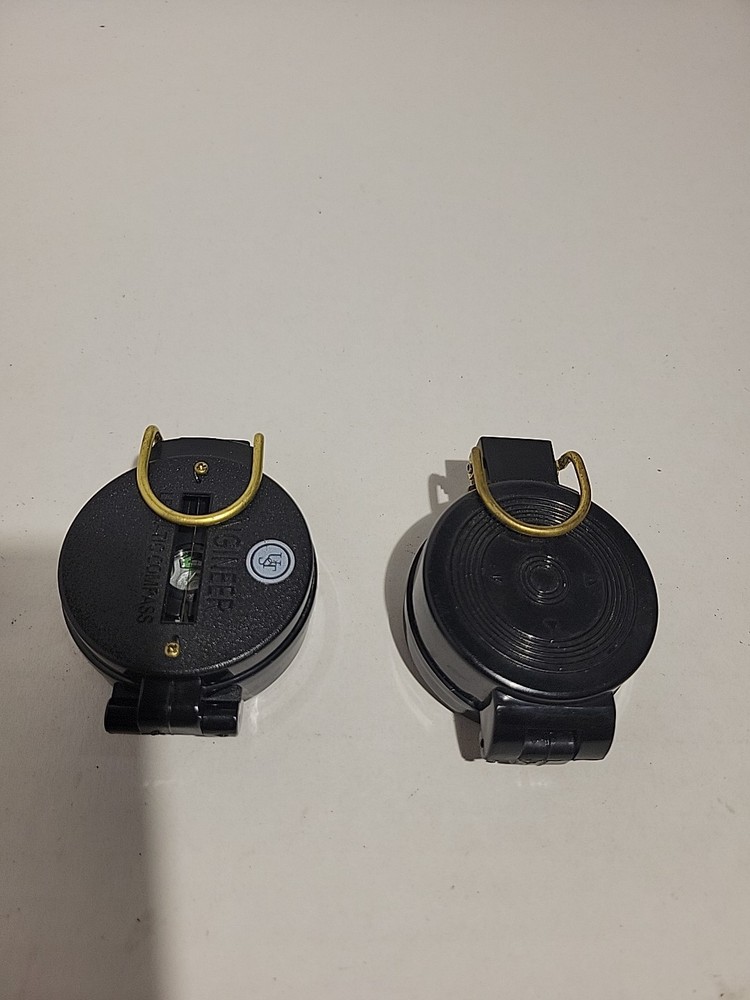 Lot of 2 Engineer Lensatic Directional Compasses With Magnifier. Good Cond.