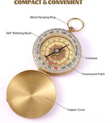 Compass Outdoor, Compass Kids Hiking, Shockproof Compass Portable Waterproof…