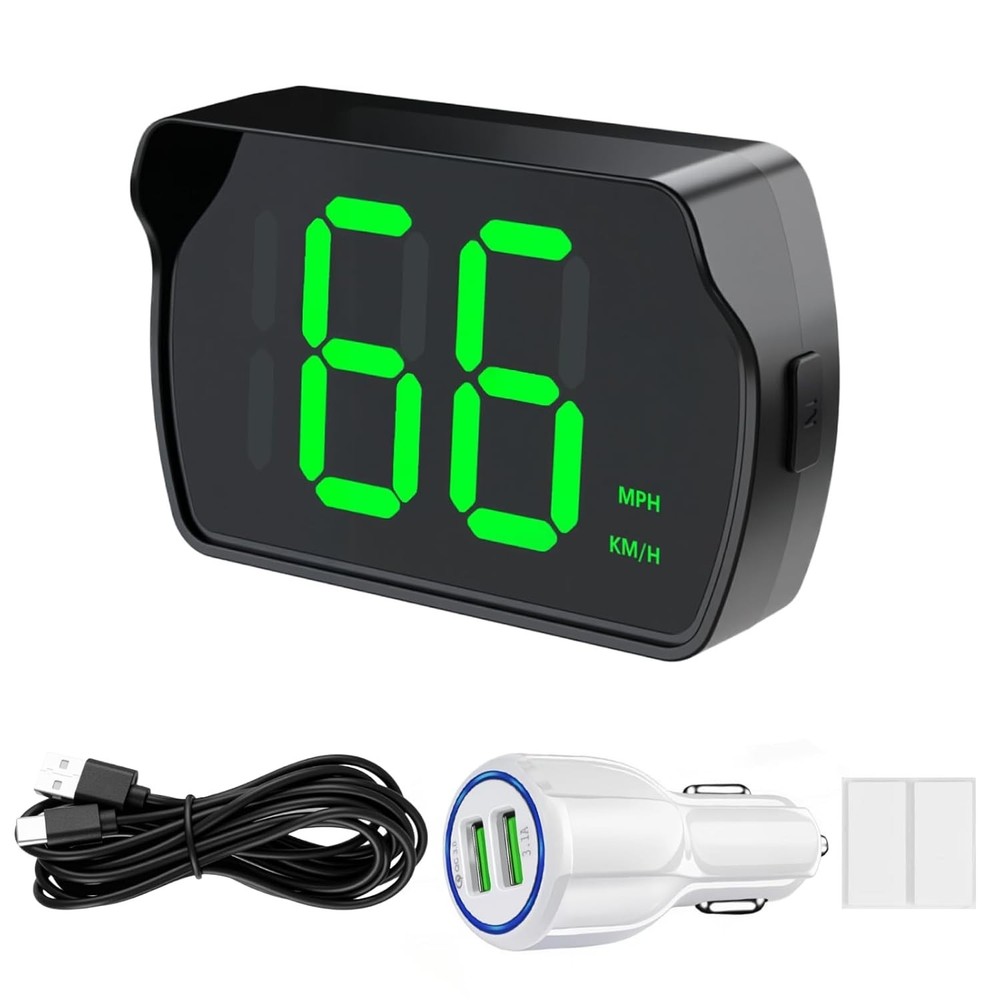 Velocimetro digital GPS para auto MPH HUD universal con pantalla LED grande