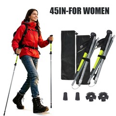 2X Trekking Poles Ultralight Aluminum Foldable Hiking Walking Sticks for Travel
