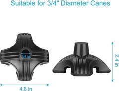 Reliable Rubber Cane Tip – Self Standing – Durable – Fits 3/4″ (19mm) Canes