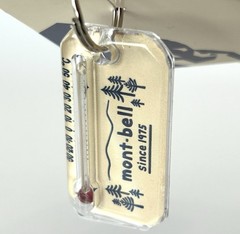 mont-bell Zippo Gauge Thermometer Beige Hand-drawn Mountain Logo New