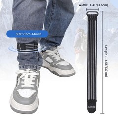 Strgenie Elastic Boot Straps with Anti-Slip Strips, L14.5″xW1.4″, Black-2pcs