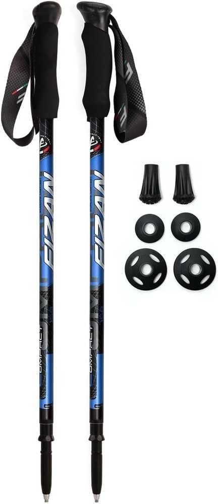 3 Trekking Poles – 5.6 oz Ultralight, Backpacking, Thru Hiking Poles, Adjusta…