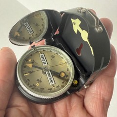 Vtg ORIGINAL BEZARD military COMPASS by LUFFT Germany METAL body LEATHER CASE