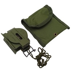 US Military Phosphorescent Lensatic Compass, Olive Drab Waterproof with Pouch