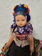 Play doll doll Hungarian costume doll 29 cm Vintage