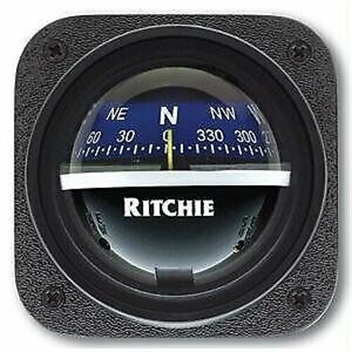 E.S. Ritchie V-537B Ritchie V-537B Explorer Compass – Bulkhead Mount – Blue Dial