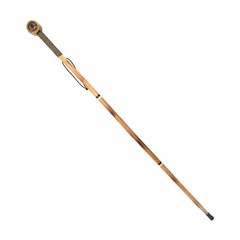 SE 3 Piece 55″ Detachable Pine Wood Walking/Hiking Stick with Metal Brown