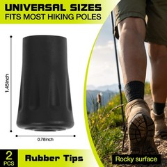 10 PCS Trekking Pole Rubber Tips Replacement Protectors Standard Hiking Canes