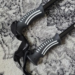 Pro‑Form Walking Hiking Poles Adjustable Trekking Sticks Pair Black 27‑52 in