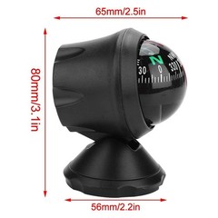 Car Ball, Black Mini Adjustable Ball Night Vision for Boat/Marine Boat/Truck/