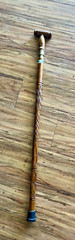Michael Vignoles 38″ Walking Stick Ireland Claddagh Brass Mus Penny Flute Sealed