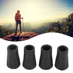 4pcs Trekking Pole Tip Protectors Durable Rubber Anti Skid For Hiking Accessorie