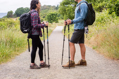 Cascade Mountain Tech Trekking Poles – Carbon Fiber Walking or Hiking Sticks wit