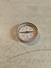 Vintage Metal Tin Compass Made In Japan