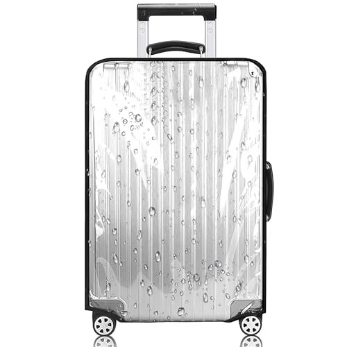 Clear Luggage Cover Fits 24-25 Inch M ( 24-25 Inch suitcase) Transparent