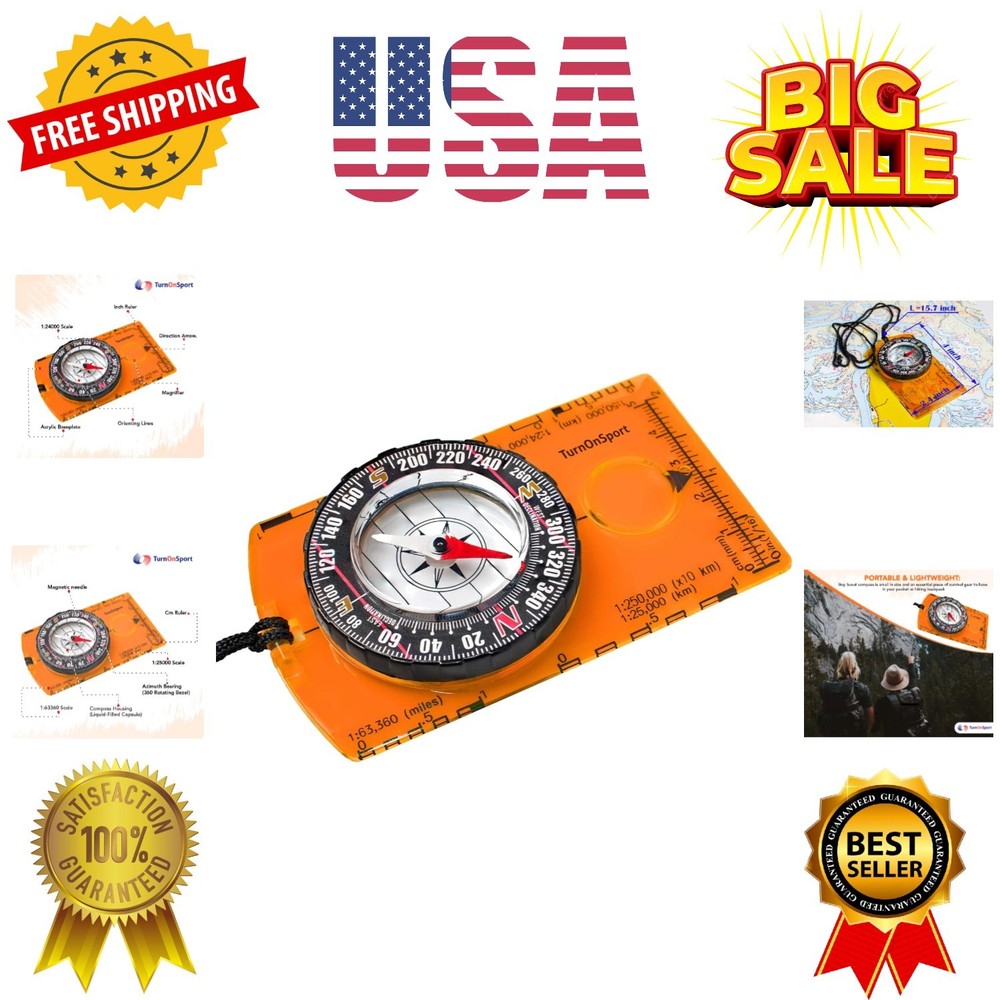 Orienteering Compass – Advanced Scout Compass for Hiking, Camping, and Backpa…