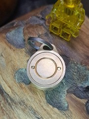 Mini EDC Minimalist Keychain Compass w/Titanium Keyring