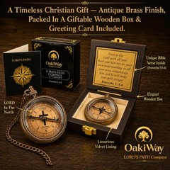 Lord’s Path Compass – 2.3″ Inch Diameter, 0.55″ Thick, Proverbs 3:5-6