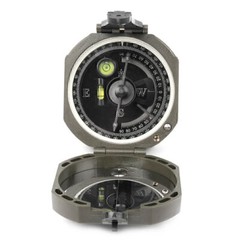 Pocket Transit Army Geology Compass Case Outdoor Hiking Camping Survival Tool US