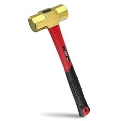 2lb Brass Sledge Hammer,Non-Sparking, Comfortable Fiberglass Handle,2 2LB
