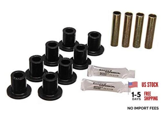 Energy Suspension 5.2102G Front Leaf Spring Bushing Set , black