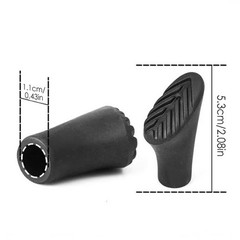 2/6Pcs Walking Stick Tips Rubber Trekking Pole Tips- Rubber Feet For Hiking Pole