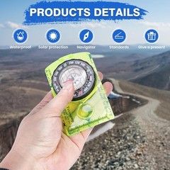 2-Pack Waterproof Kids Outdoor Compass with Magnifier & Scale