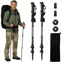 2x Trekking Poles Nordic Walking Hiking Sticks Lightweight Anti-shock Alpenstock