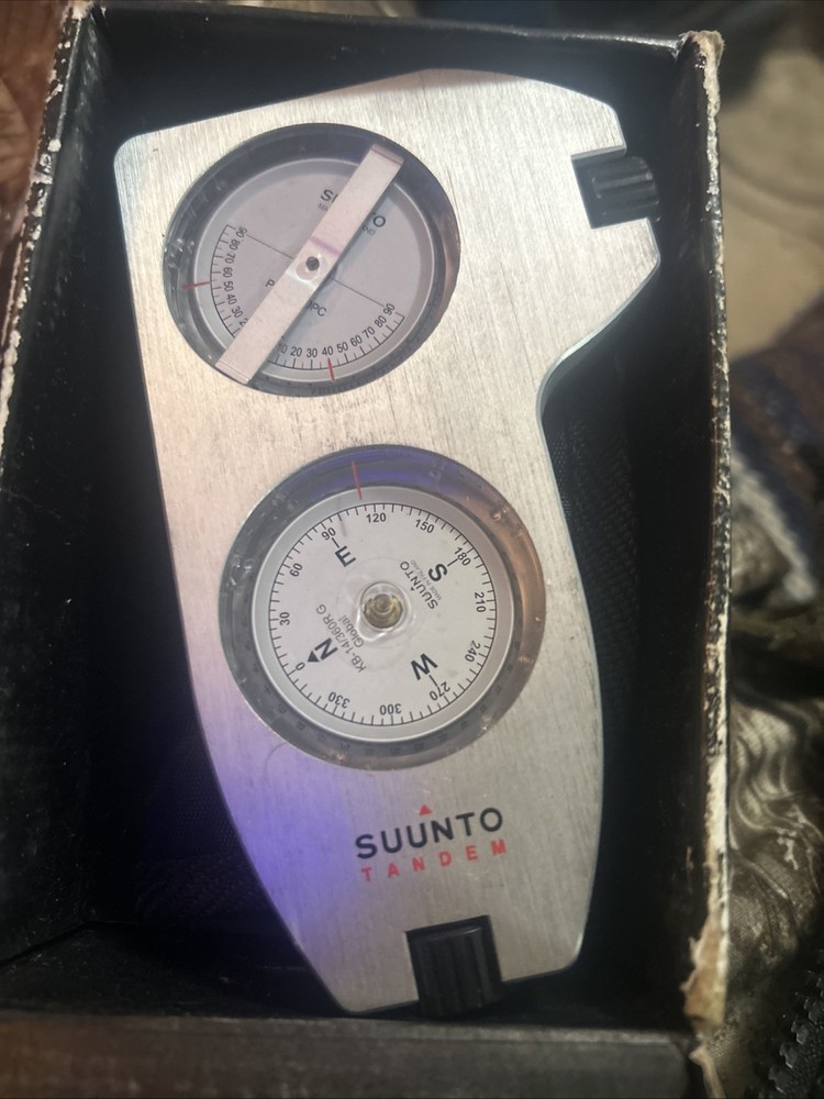 Suunto Tandem Clinometer Compass KB-14/360R Sight Survey Tool With Case & Strap