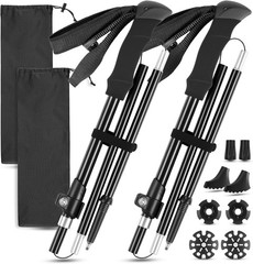 Sturdy Hiking Poles with Carbon Steel Tips – Lightweight and Adjustable Design