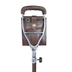 Leather Walking Stick Folding Seat Venator Coffee Brown Outdoor Shooting Stick