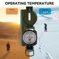 Wilderness Survival Compass for Kids – Magnetic Navigation Gear Set for Hiking,