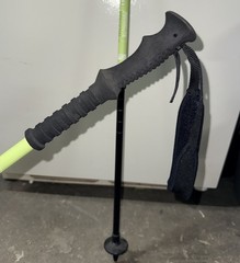 Komperdell AntiShock Ice Trekking Poles Lime Green Silver Adjustable For Women