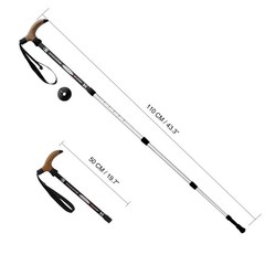 Ultralight Collapsible Aluminum Alloy Quick Lock Trekking Pole Anti-Shock