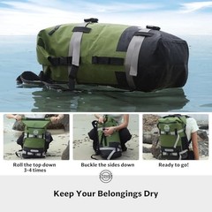 5/10/25/30/40/55L Waterproof Dry Bag- Roll-Top 40L 40l Green (With Phone Case)