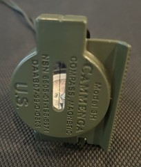 USMC Cammenga Model 3H Tritium Lensatic Compass NSN 6605-01-196-6971 With Pouch