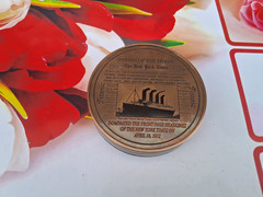 Titanic Brown Poem Compass Nautical Maritime Vintage Poem Compass.