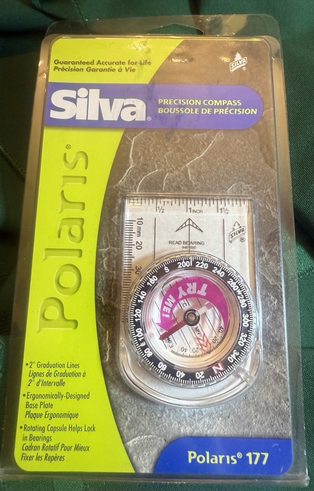 Silva Polaris 177 Precision Compass Hiking Liquid Filled New-Made In Finland