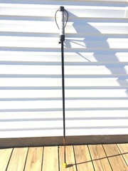 Walking Hiking Sticks anti-shock 49″Black with our Patent Golf Grip/Light Weight