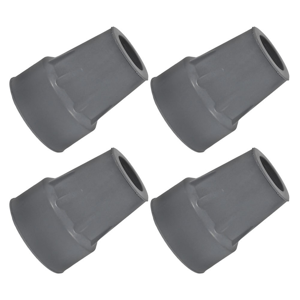 4Pcs Reusable Rubber Trekking Pole Tips Replacement Anti Slip Crutch Covers Grey
