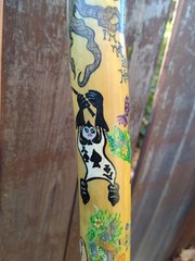Walking staff. Alice and Wonderland themed, hand crafted, hand painted.