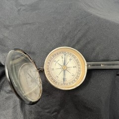 Vintage German Military Glass And Metal Compass Mirror Magnifying Germany